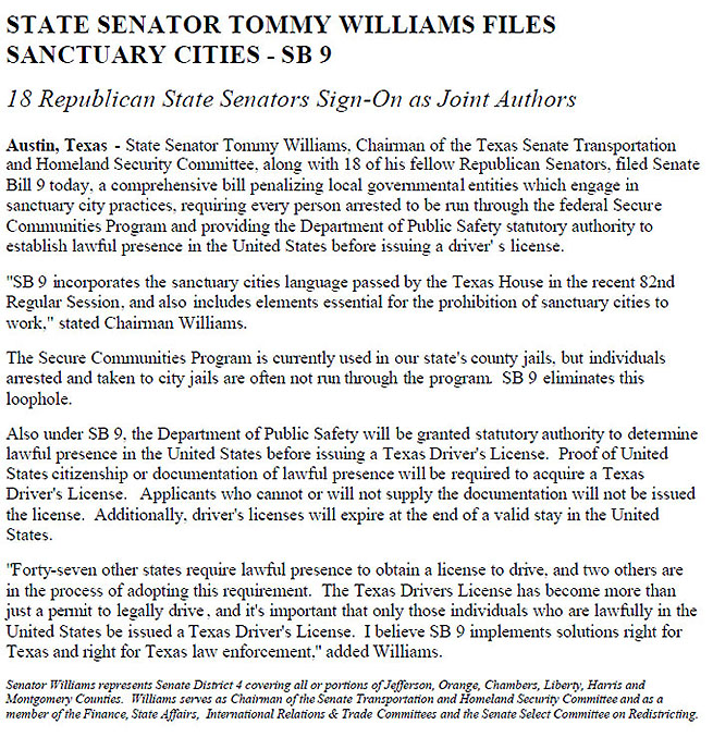 Texas SB9